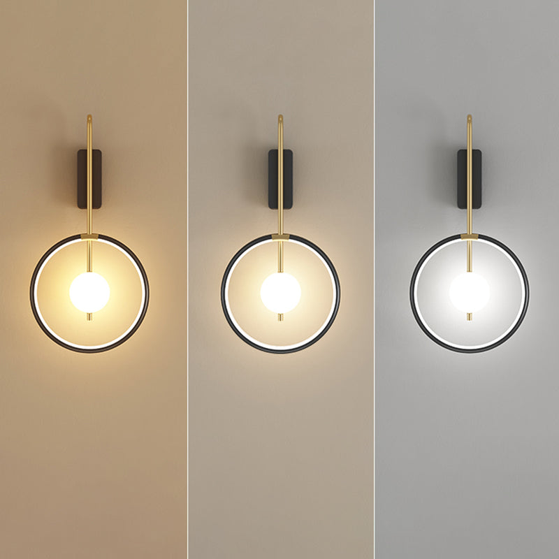 Éclairage mural rond minimaliste moderne
