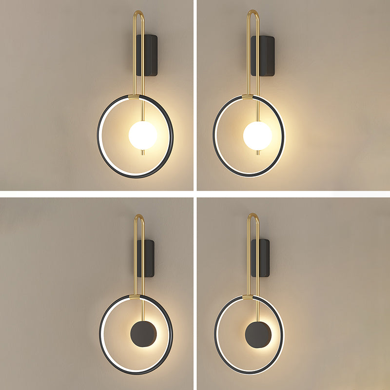 Éclairage mural rond minimaliste moderne