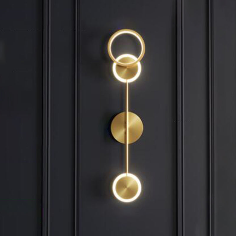 Modern Luxury Style Round Wall Mounted Light Fixture Metal Wall Sconce Lighting for Bedroom