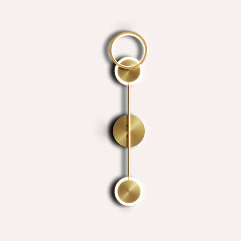 Modern Luxury Style Round Wall Mounted Light Fixture Metal Wall Sconce Lighting for Bedroom