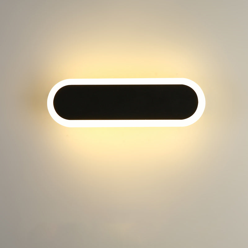 Modern Minimalist Style Linear Wall Mounted Light Fixture Metal Wall Light Sconces for Living Room