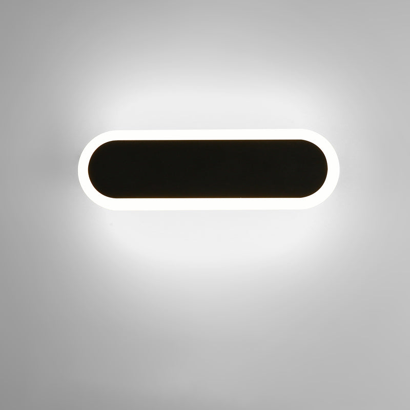 Moderno Minimalista Estilo lineal Luz montado en la pared lineal Discus de luz de pared de metal para sala de estar