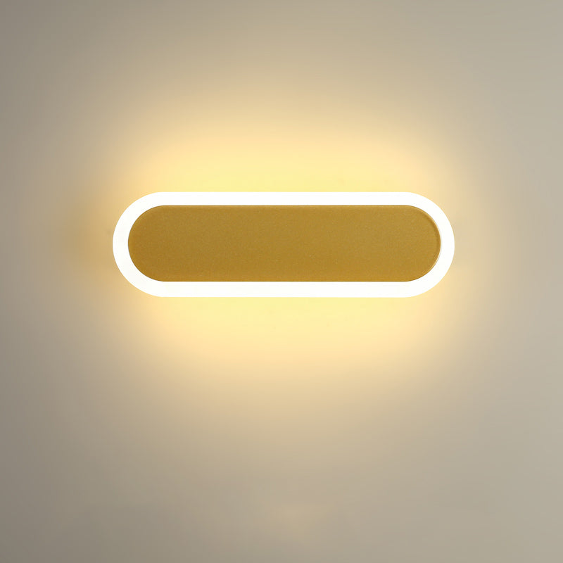 Modern Minimalist Style Linear Wall Mounted Light Fixture Metal Wall Light Sconces for Living Room