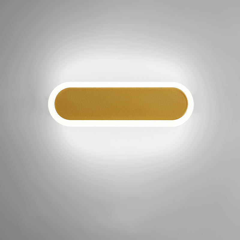 Moderno Minimalista Estilo lineal Luz montado en la pared lineal Discus de luz de pared de metal para sala de estar