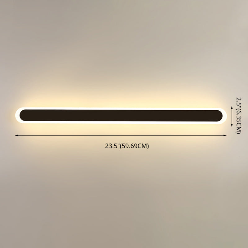Moderno Minimalista Estilo lineal Luz montado en la pared lineal Discus de luz de pared de metal para sala de estar