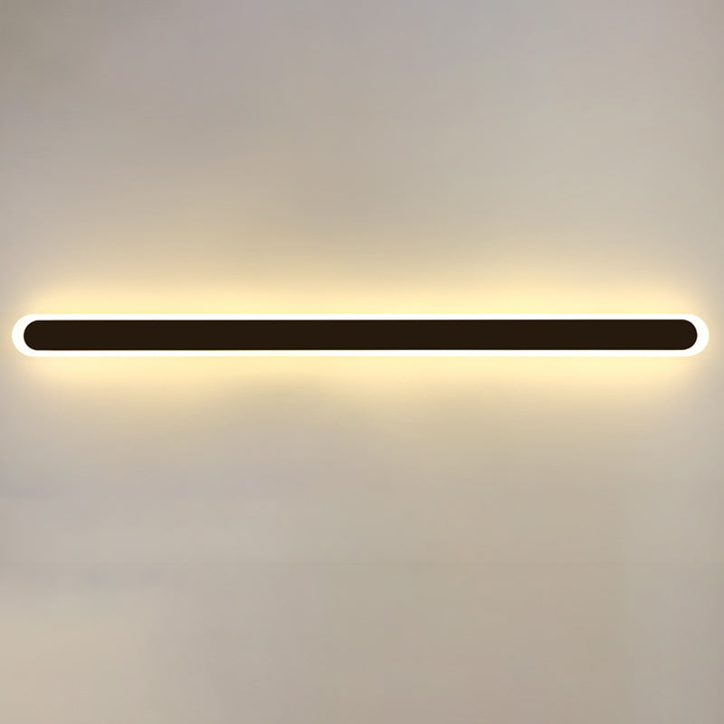 Moderno Minimalista Estilo lineal Luz montado en la pared lineal Discus de luz de pared de metal para sala de estar
