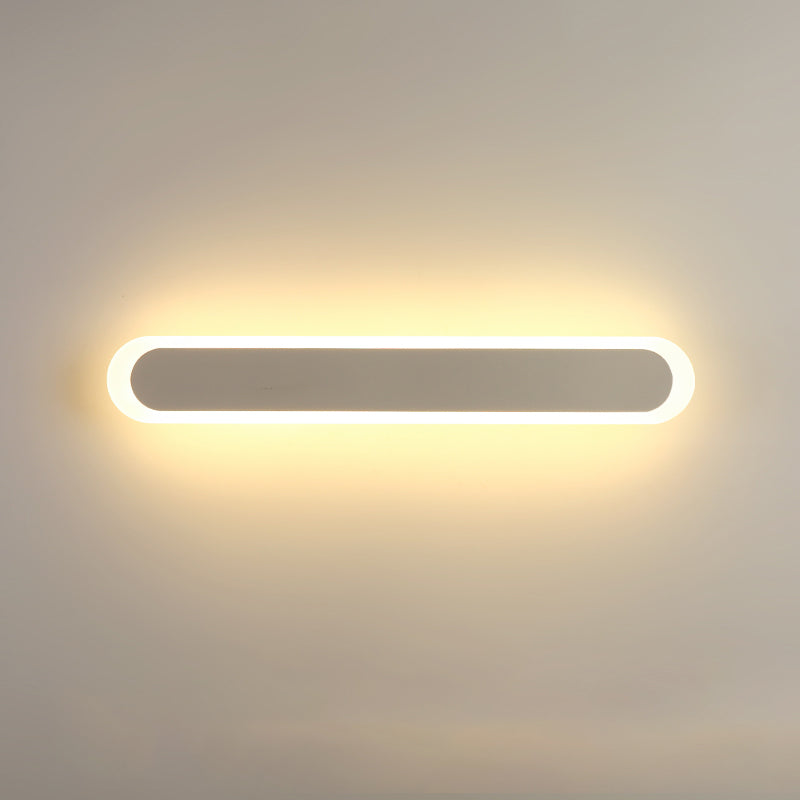 Moderno Minimalista Estilo lineal Luz montado en la pared lineal Discus de luz de pared de metal para sala de estar