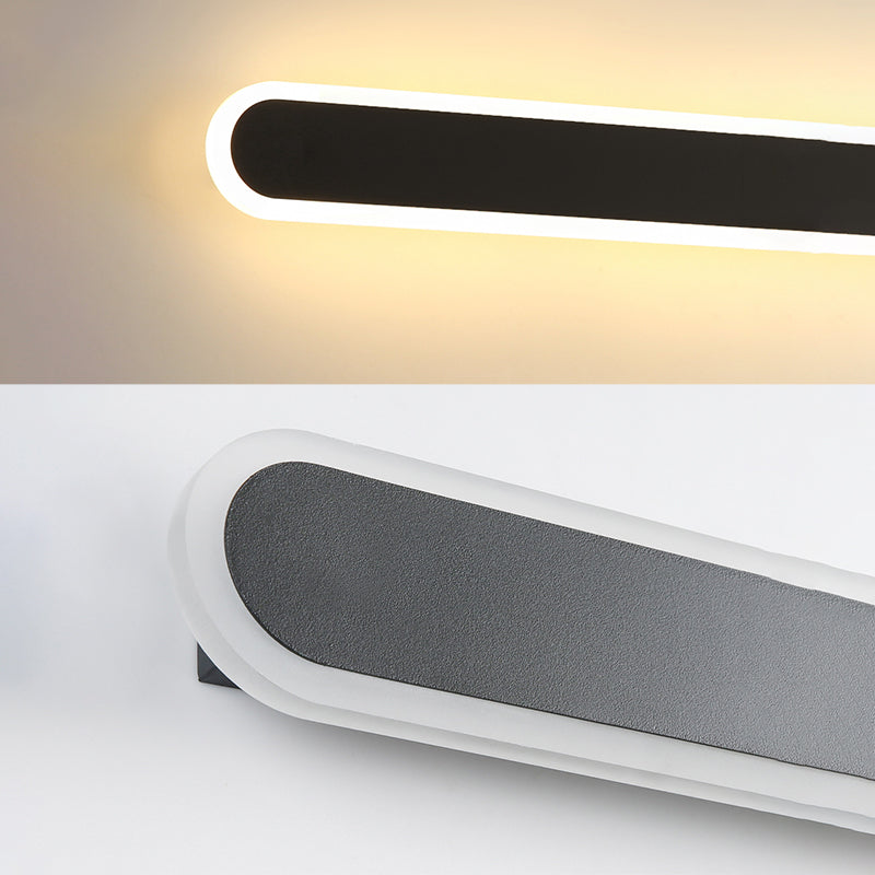 Moderno Minimalista Estilo lineal Luz montado en la pared lineal Discus de luz de pared de metal para sala de estar