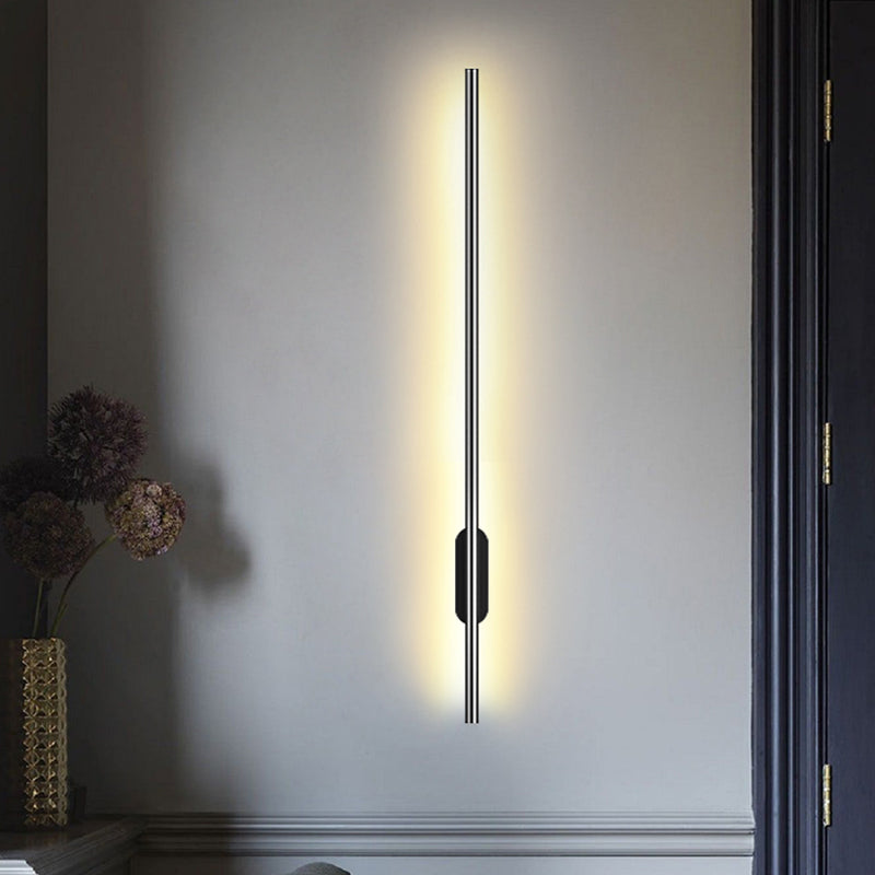 Metal Linear Wall Mounted Light Fixture Modern Minimalist Style Wall Light Sconces for Living Room