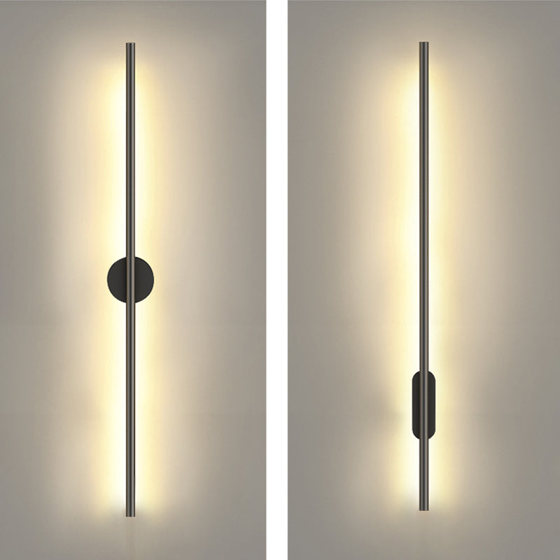 Metal Linear Wall Mounted Light Fixture Modern Minimalist Style Wall Light Sconces for Living Room