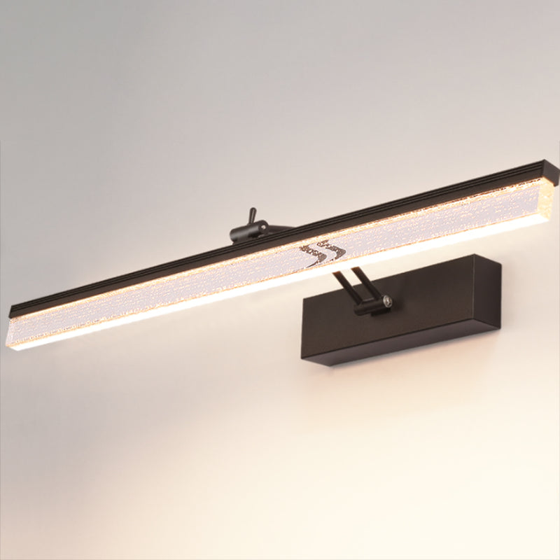 Modern Minimalist Style Streamlined Wall Mounted Vanity Lights Metal Vanity Sconce for Toilet