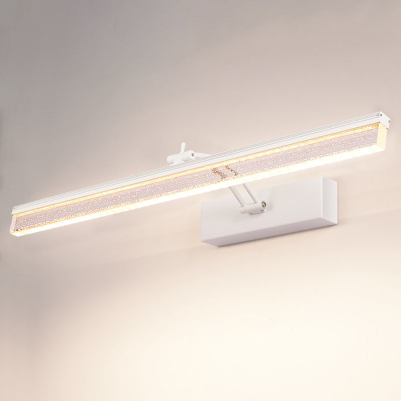Modern Minimalist Style Streamlined Wall Mounted Vanity Lights Metal Vanity Sconce for Toilet
