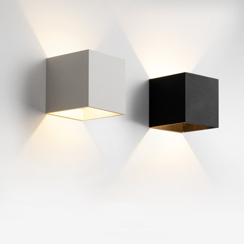 Metalen vierkante wand gemonteerd verlichtingsarmatuur moderne minimalistische stijl wandlichtwagentjes voor woonkamer