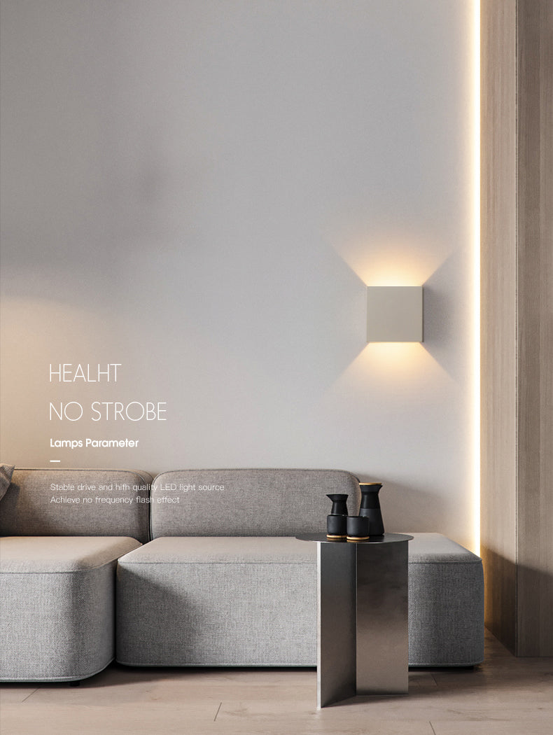 Metalen vierkante wand gemonteerd verlichtingsarmatuur moderne minimalistische stijl wandlichtwagentjes voor woonkamer