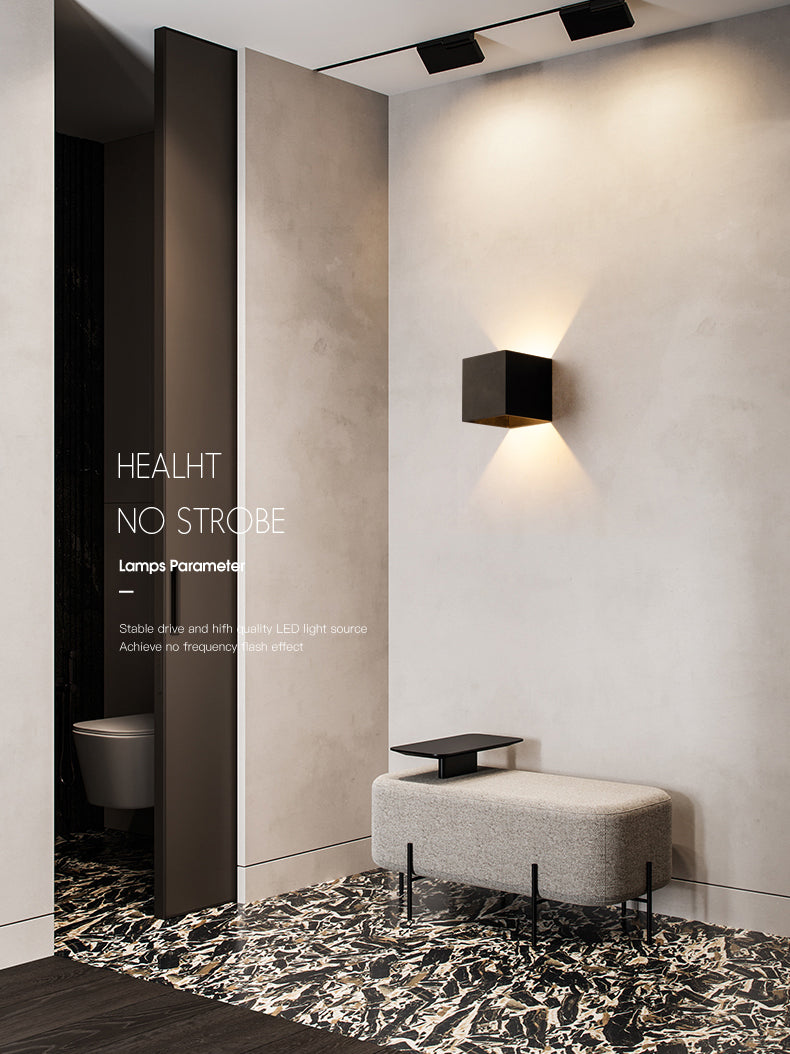 Metalen vierkante wand gemonteerd verlichtingsarmatuur moderne minimalistische stijl wandlichtwagentjes voor woonkamer