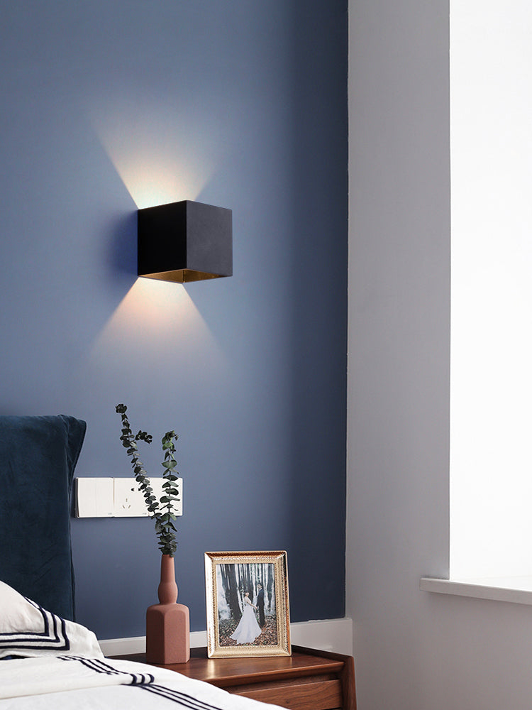 Metalen vierkante wand gemonteerd verlichtingsarmatuur moderne minimalistische stijl wandlichtwagentjes voor woonkamer