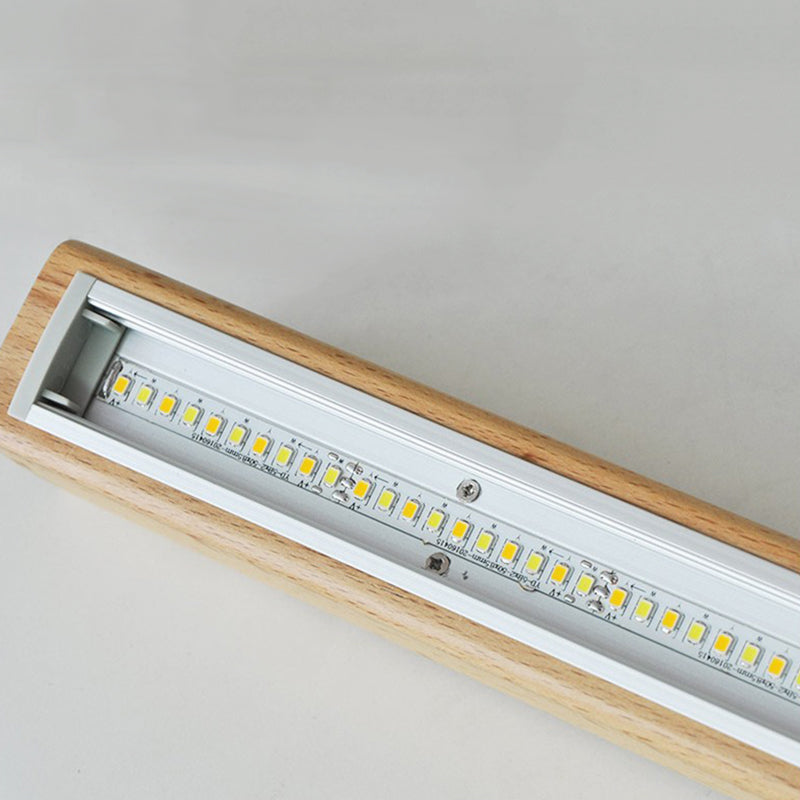 Madera lineal de pared montado en la pared Modernos apliques de luz de pared de estilo minimalista para dormitorio