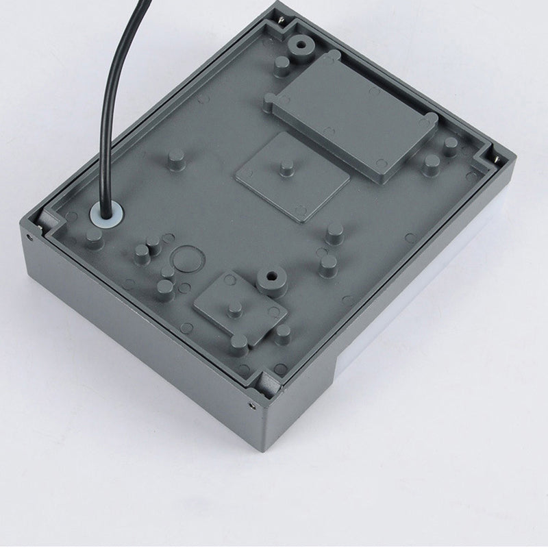 7,8 inch Hoogte rechthoekige acryl wandlamp Moderne eenvoud Outdoor Waterdichte sensor wandlicht in zwart