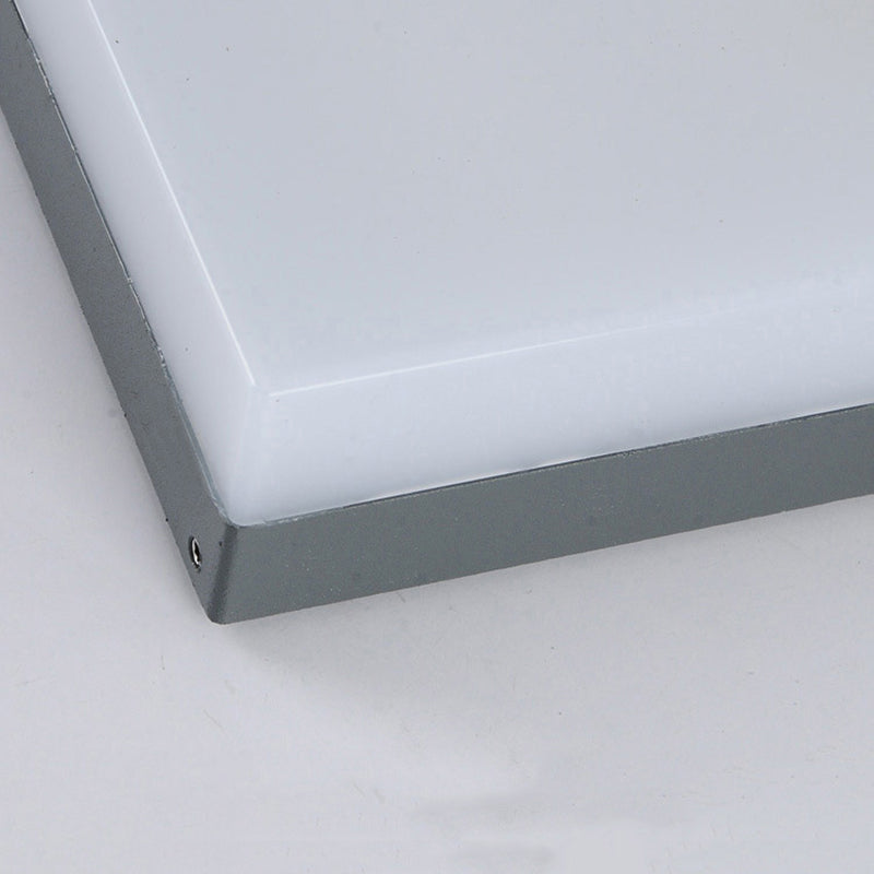 7,8 inch Hoogte rechthoekige acryl wandlamp Moderne eenvoud Outdoor Waterdichte sensor wandlicht in zwart