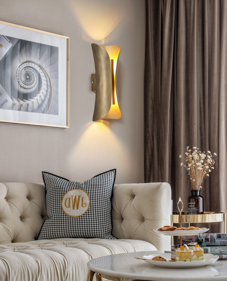 2-Lights Metal Simplicity Wall Lamp Post-modern Style Dining Room Aisle Wall Mounted Light