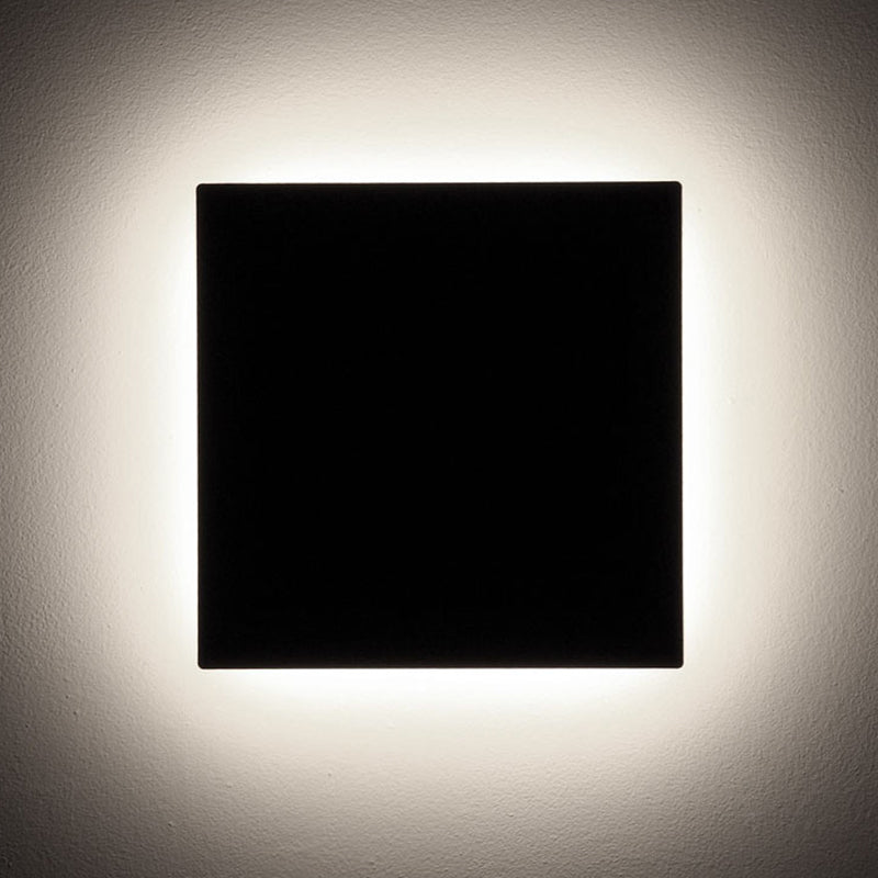 6" Height Simplicity Metal Wall Light Modern Style Geometric Patio Aisle Sconce Light in Frosted Black