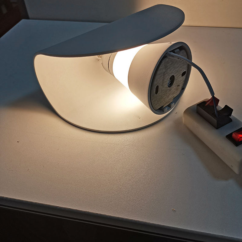 Rotatable Metal Tile Shaped LED Sconce Lamp 6.5" H Modern Style Mini Wall Mount Light