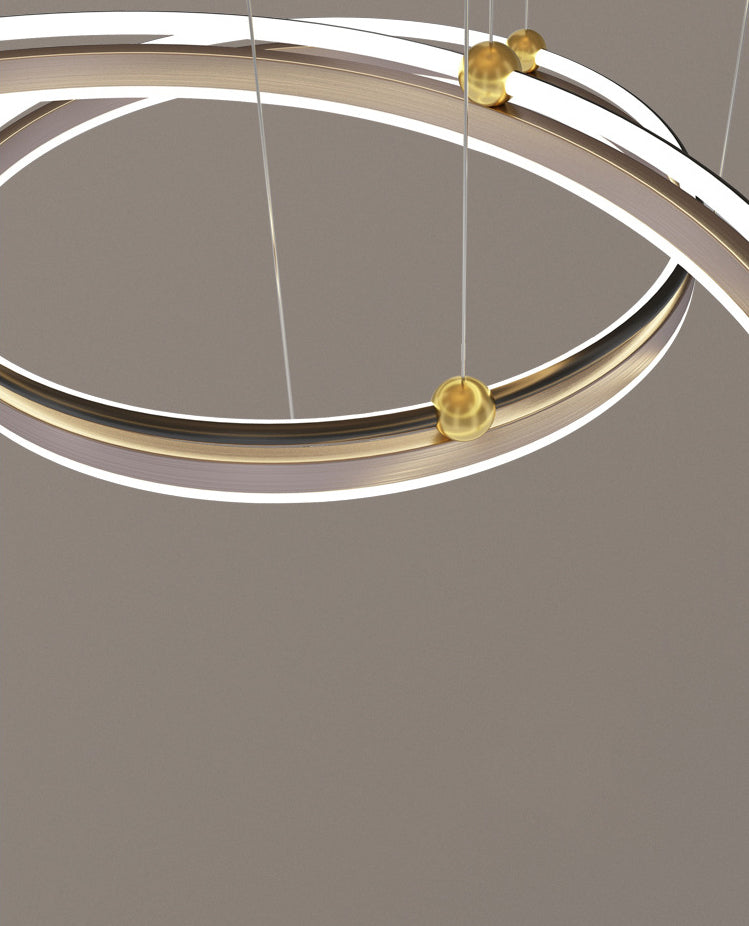 Metall mehrstufige Kronleuchterleuchte Moderne LED-Kaffee Kronleuchter Anhänger Licht