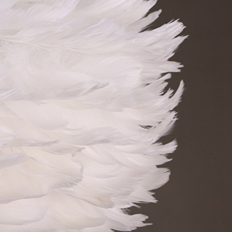 Eigentijdse bol kroonluchter hanger lichte veer gesuspendeerd verlichting voor slaapkamer