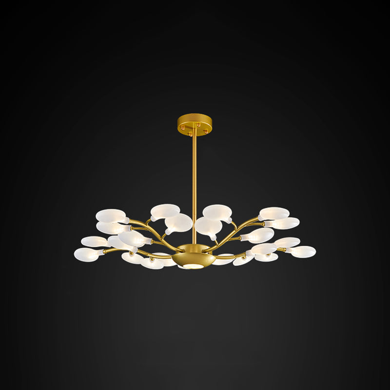 Wrought Iron Firefly Pendant Light in Modern Luxury Style Acrylic Sputnik Ceiling Light for Living Room