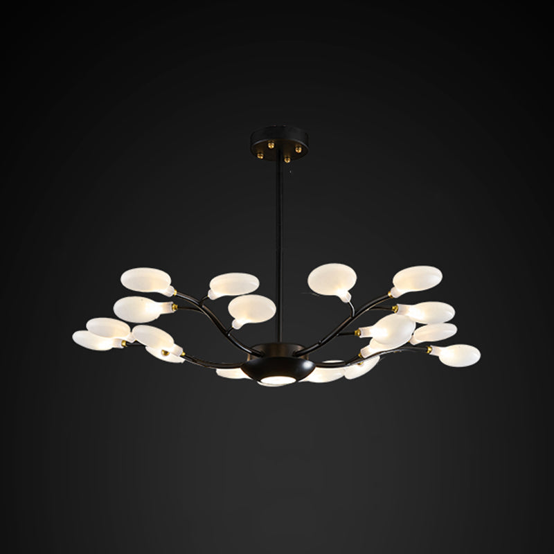 Wrought Iron Firefly Pendant Light in Modern Luxury Style Acrylic Sputnik Ceiling Light for Living Room