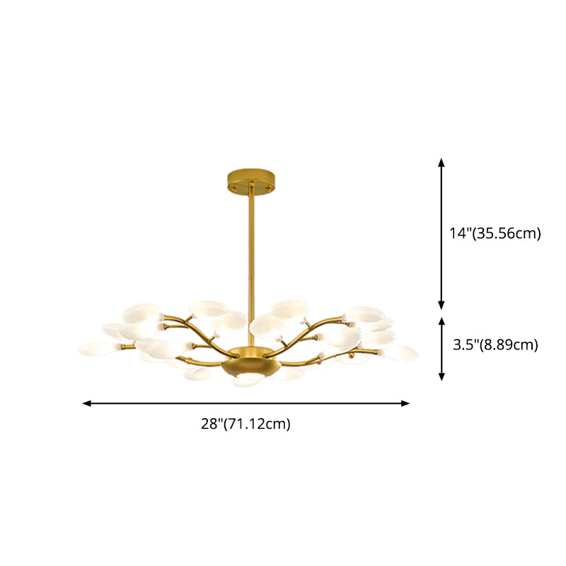 Wrought Iron Firefly Pendant Light in Modern Luxury Style Acrylic Sputnik Ceiling Light for Living Room