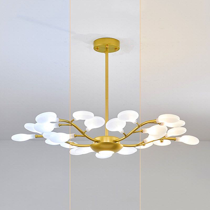 Wrought Iron Firefly Pendant Light in Modern Luxury Style Acrylic Sputnik Ceiling Light for Living Room
