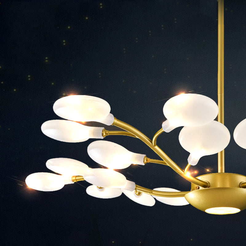 Wrought Iron Firefly Pendant Light in Modern Luxury Style Acrylic Sputnik Ceiling Light for Living Room