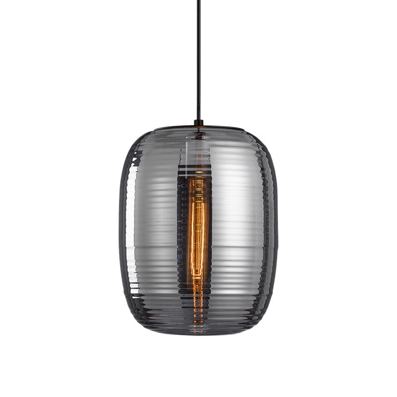 11.8 "H Drumglas Hangend licht 1-Licht Modern Simplicity Style Lighting Pendant voor slaapkamer woonkamer