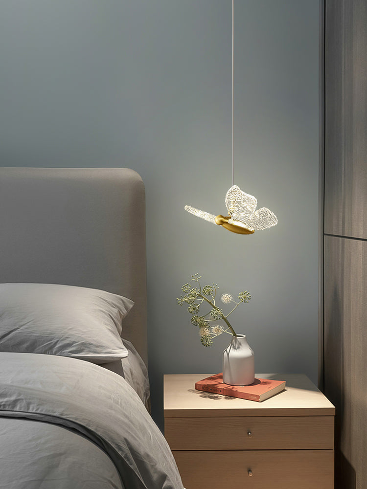 Klein bed ophanging verlichtingsarmatuur Acryl Minimalistische LED LED DOWN -verlichting hanger in messing