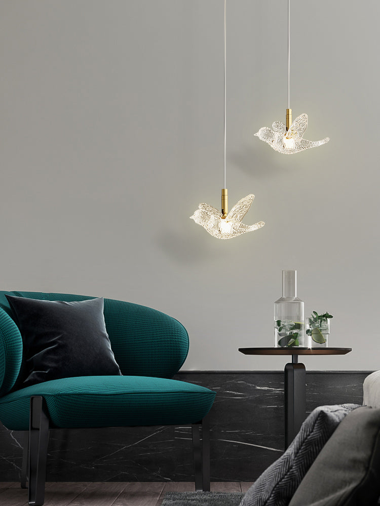 Klein bed ophanging verlichtingsarmatuur Acryl Minimalistische LED LED DOWN -verlichting hanger in messing