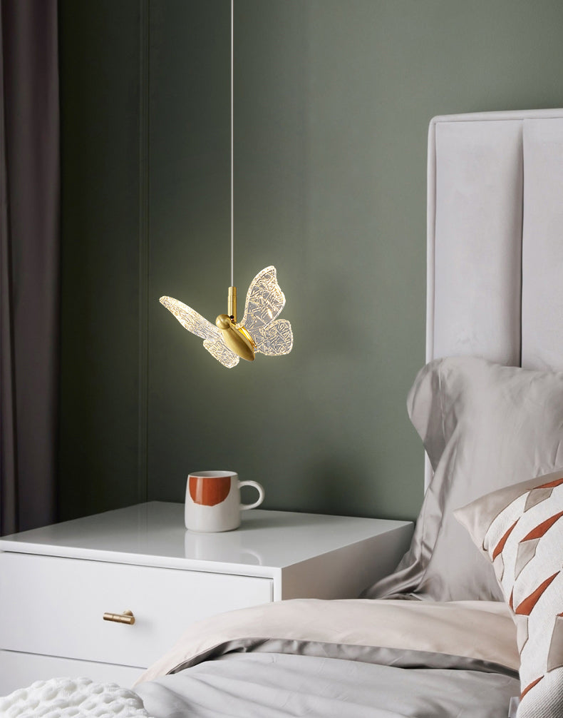 Klein bed ophanging verlichtingsarmatuur Acryl Minimalistische LED LED DOWN -verlichting hanger in messing