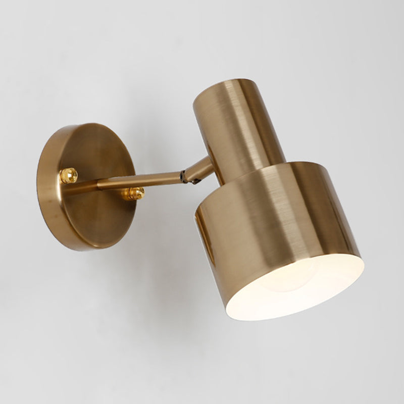 7.5" H Torch Shaped Metal Wall Lamp 1-Light Post-modern Style Sconce Lights in Gold