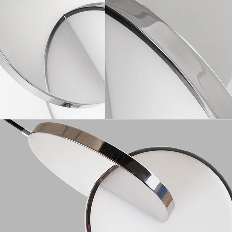 Embedded Round Piece Creative LED Hanging Light Post-modern Style Metal Pendant Lamp for Coffee Shop Restaurants