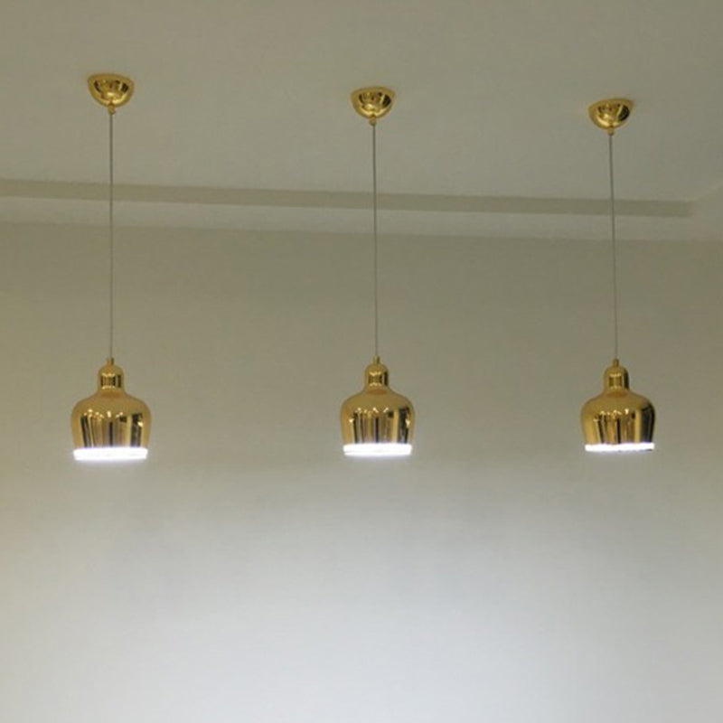 Suspensie-lamp met één bars Postmodern hanglamp met fles metalen tint