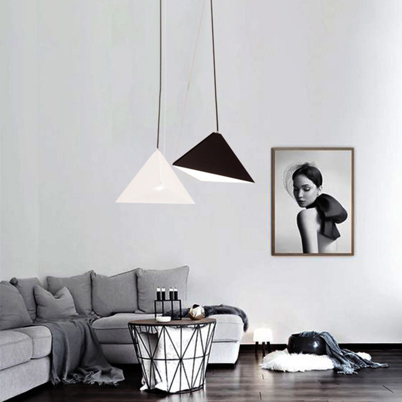 Driehoekige eetkamer ophanging verlichting metaal 1-licht Noordse hanger plafondlicht