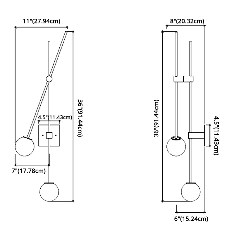 Lampada da parete in stile nordico a 2 luci con latte sfumatura sfumatura Minimalismo Linea lunghe strisce Lampada Posta Sconceo Luci