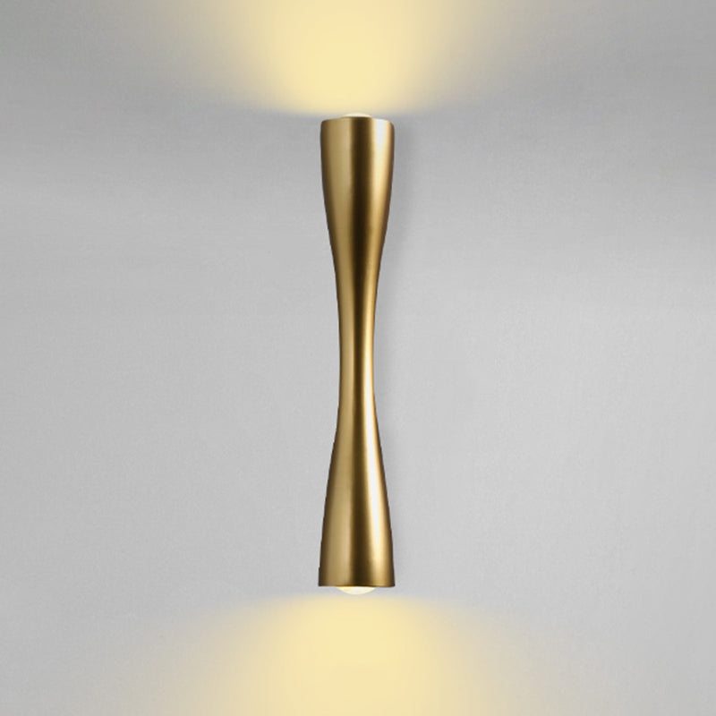 Moderni tubi in stile minimalista lampada montata a parete 2 luci illuminazione montata a parete con tonalità in alluminio