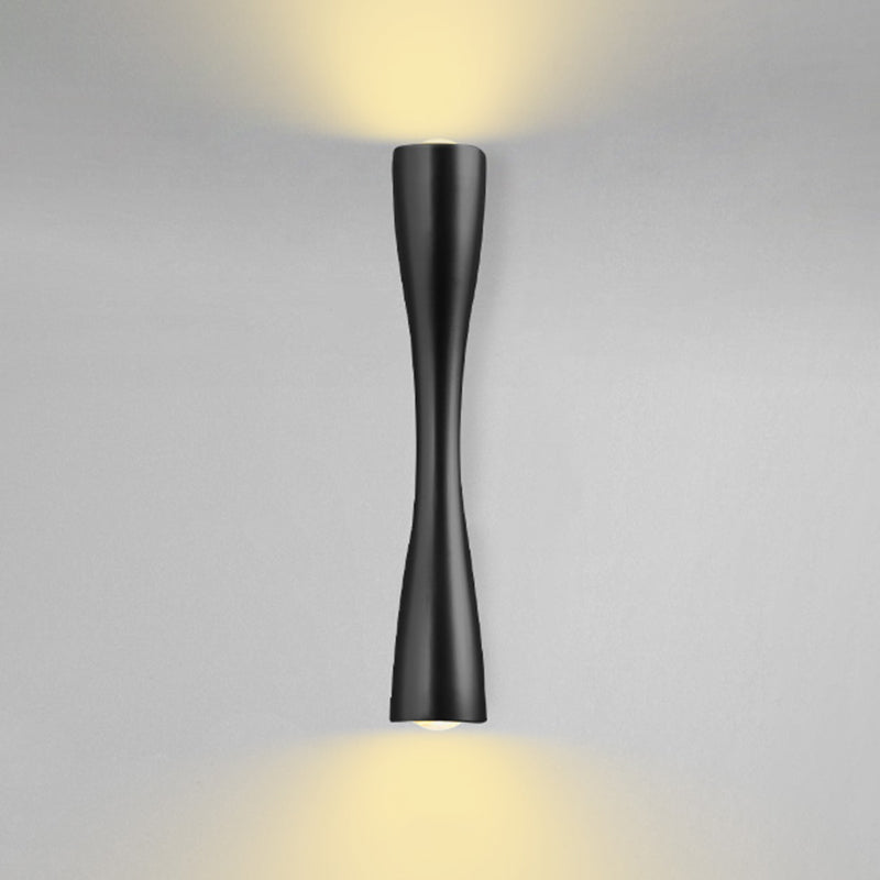 Moderni tubi in stile minimalista lampada montata a parete 2 luci illuminazione montata a parete con tonalità in alluminio