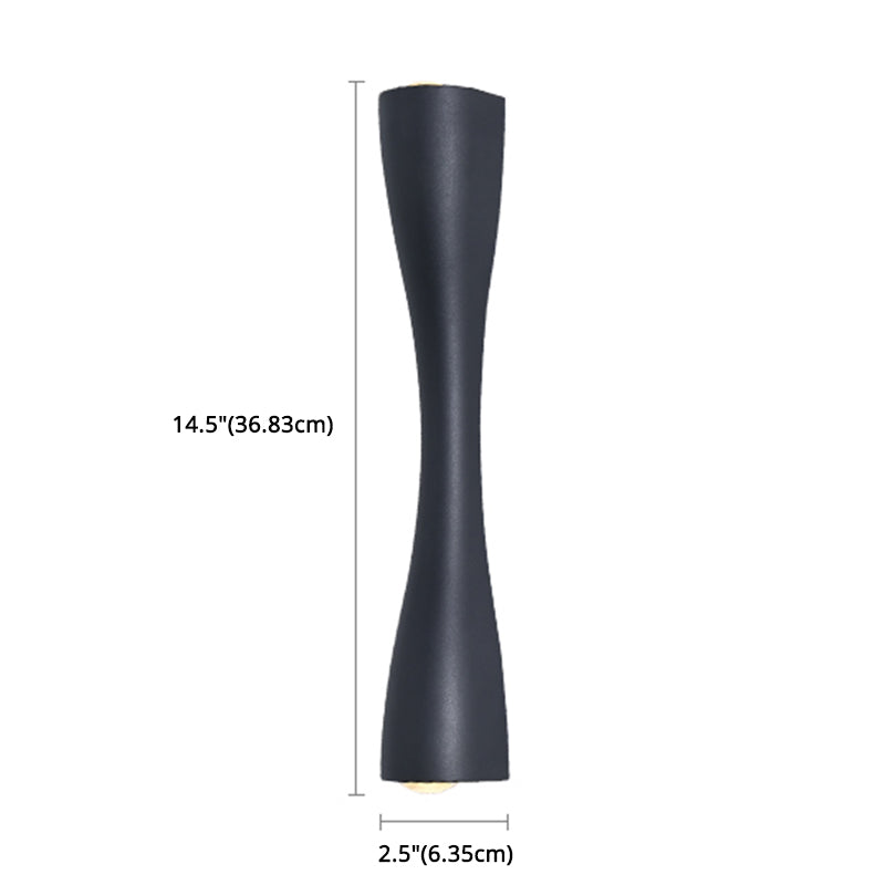 Moderni tubi in stile minimalista lampada montata a parete 2 luci illuminazione montata a parete con tonalità in alluminio