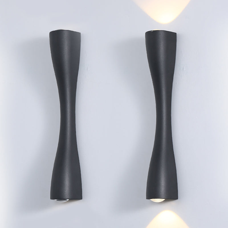 Moderni tubi in stile minimalista lampada montata a parete 2 luci illuminazione montata a parete con tonalità in alluminio