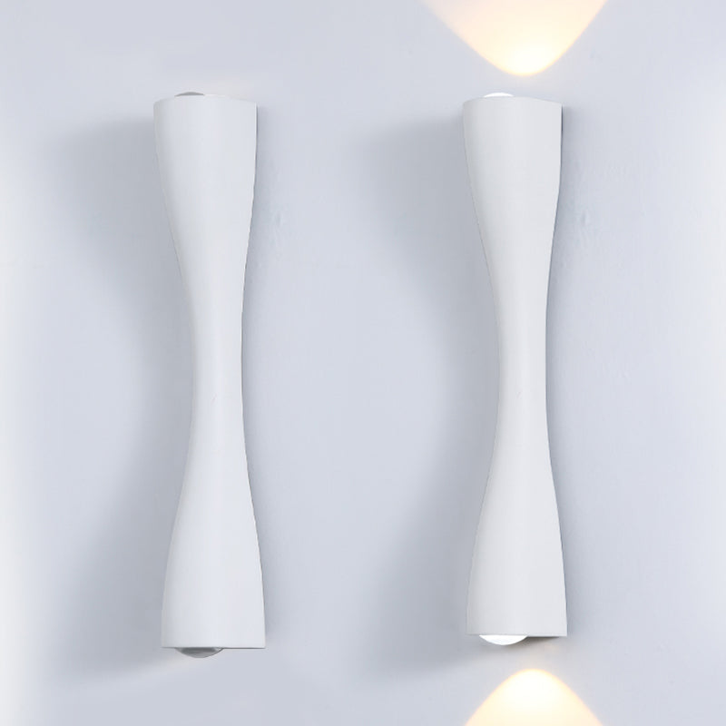 Moderni tubi in stile minimalista lampada montata a parete 2 luci illuminazione montata a parete con tonalità in alluminio