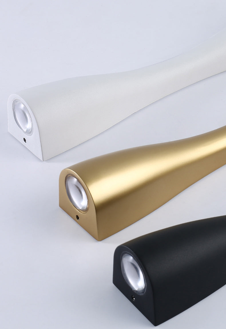 Moderni tubi in stile minimalista lampada montata a parete 2 luci illuminazione montata a parete con tonalità in alluminio