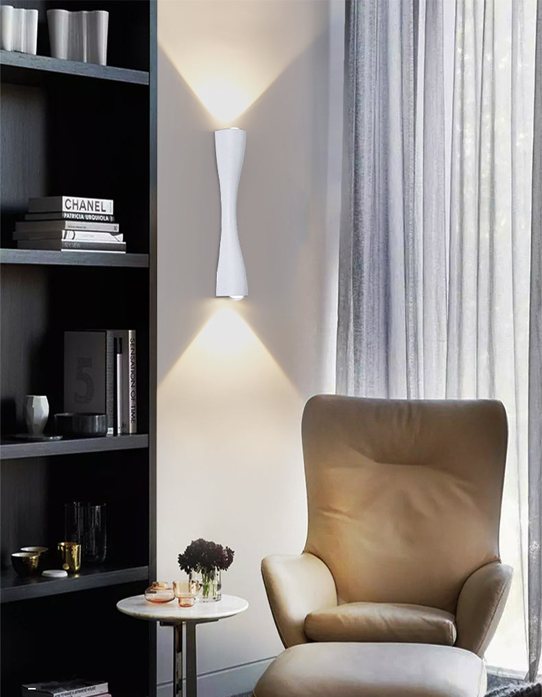Moderni tubi in stile minimalista lampada montata a parete 2 luci illuminazione montata a parete con tonalità in alluminio