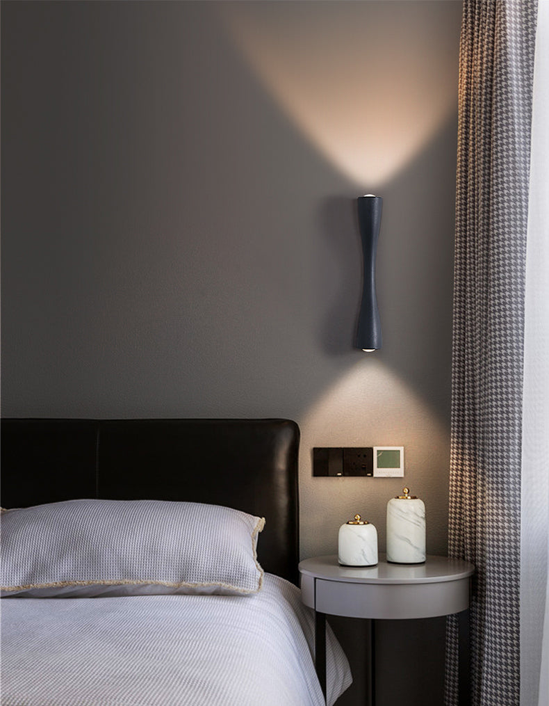 Moderni tubi in stile minimalista lampada montata a parete 2 luci illuminazione montata a parete con tonalità in alluminio